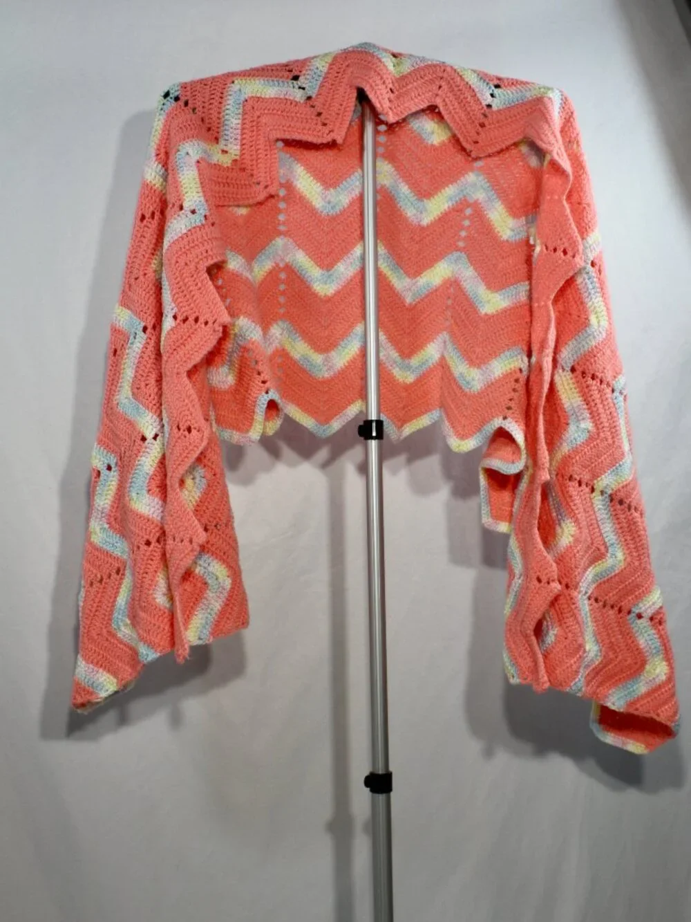 Peach Crochet Shawl 21